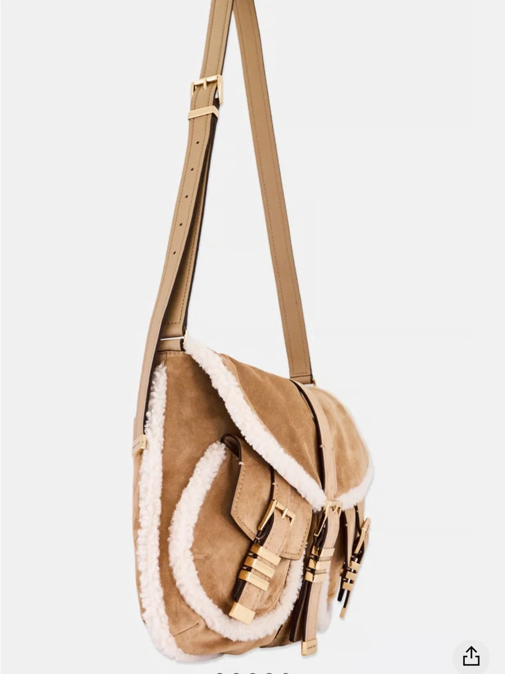 Michael Kors Women Brand Logo Shoulder Bag color Tan